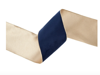 Classic Velvet Navy and Gold Ribbon