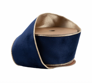 Classic Velvet Navy and Gold Ribbon