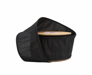 Wired Dupioni Ribbon | Black | 10 Yard Roll