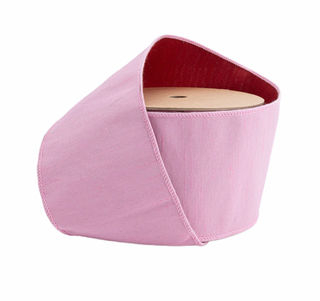 Wired Double-fused Dupioni Ribbon | Red/Lt Pink | 10 Yard Roll