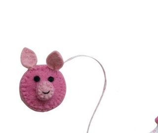 Handmade Plastic & Embroidered Animal Shaped Tape Measure