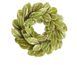 22" Gold Magnolia Leaf Wreath