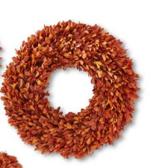 Orange Preserved Boxwood Wreaths