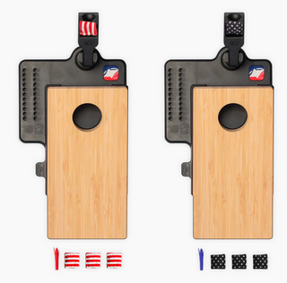 Natural Bamboo Double Chuck Mini Cornhole Tabletop Game