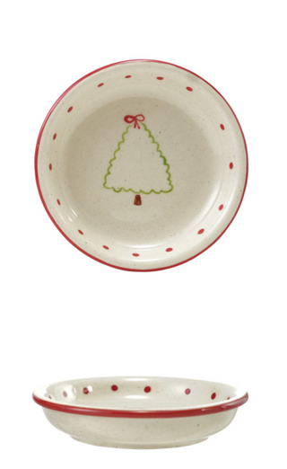 Hand-Painted Stoneware Dish