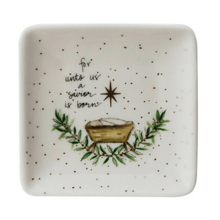 Religious Stoneware Dish