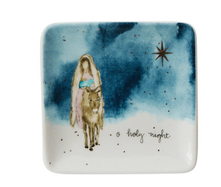 Religious Stoneware Dish