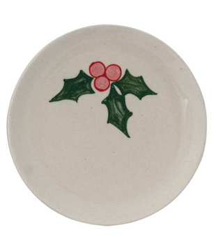 Hand-Painted Holiday Plate
