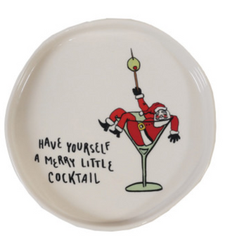 Tipsy Holiday Plate