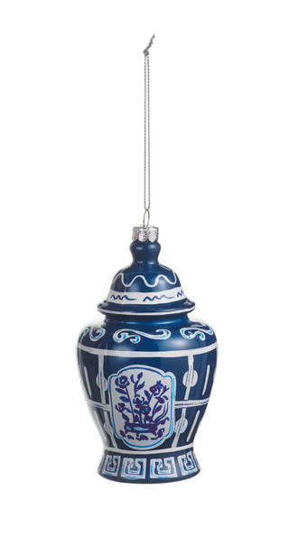 5" Dressed in Plaid Chinoiserie Ornament