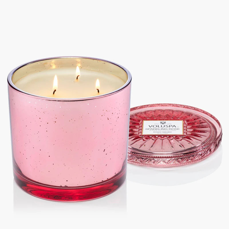 Voluspa 3 Wick Tin Candle Sparkling Rose - Thumbnail 2