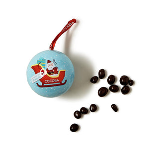 Cocoba Dark Chocolate Covered Coffee Beans in Hanging Ornament Gift Tin