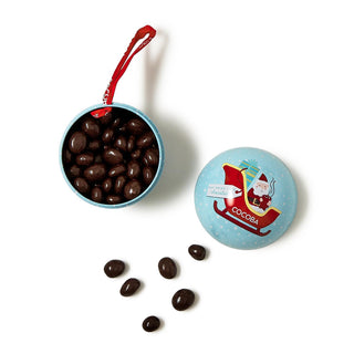 Cocoba Dark Chocolate Covered Coffee Beans in Hanging Ornament Gift Tin