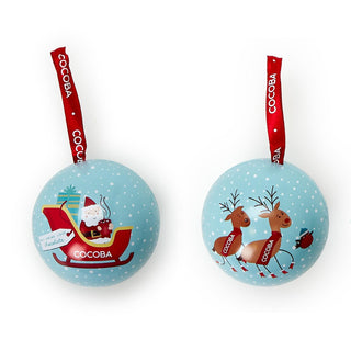 Cocoba Dark Chocolate Covered Coffee Beans in Hanging Ornament Gift Tin