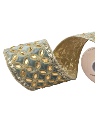 Faberge Celadon Velvet Ribbon