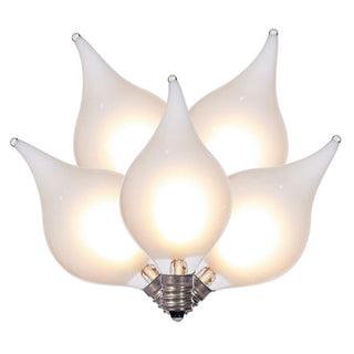 15 Lights x 15' Warm White LED Glass Flame Tip Light Set