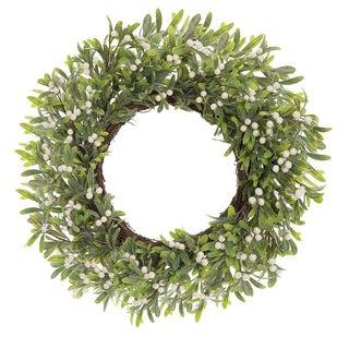 PEARL MISTLETOE WREATH 30"