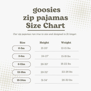Long Sleeve Zip PJs - Oysters