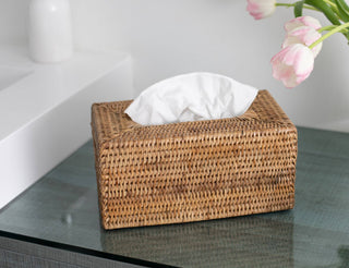Rattan Rectangular Tissue Box Cover