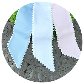 Color Cotton Pique Sash with Trim: Pink / 54 inches