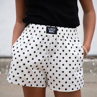 LULU MAC WHITE/BLACK SM POLKA DOT