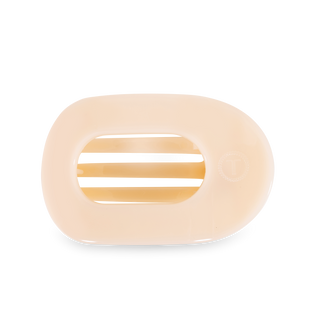 Round Flat Hair Clip | Large | Almond Beige