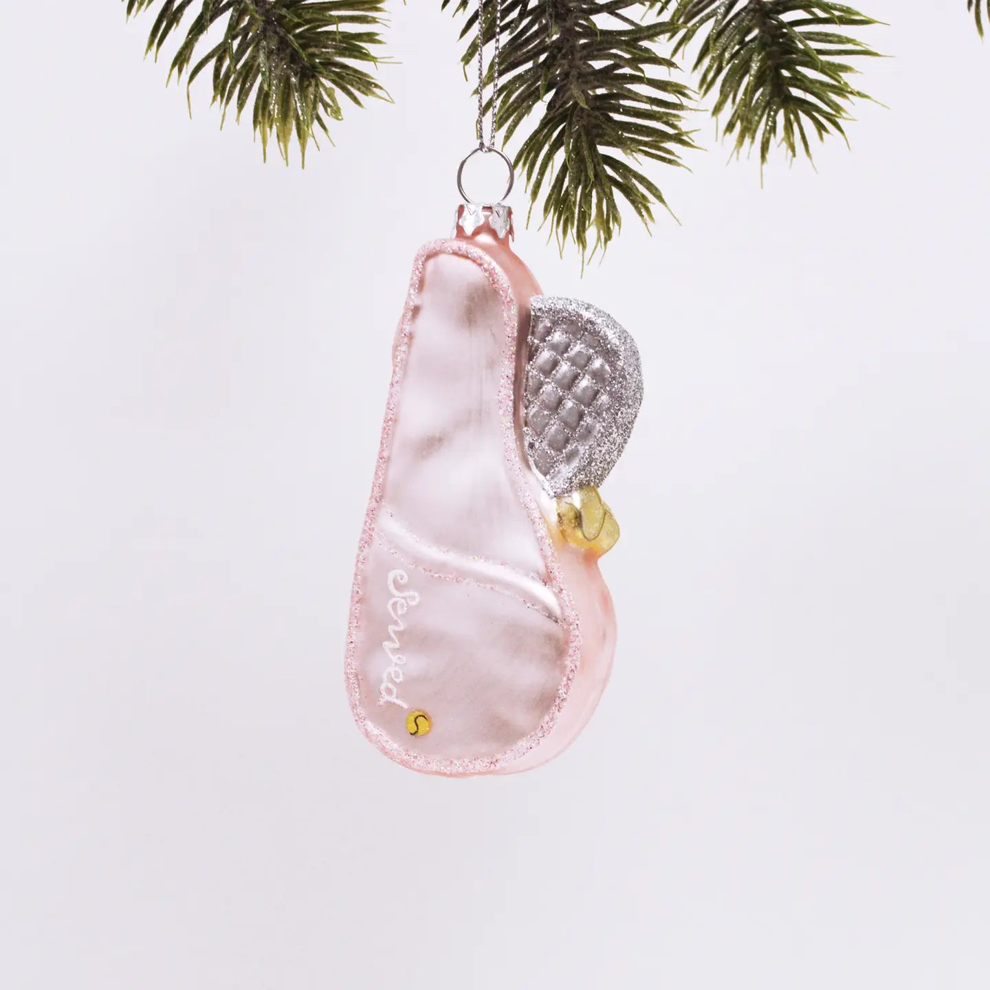 8 Oak Lane Tennis Glass Ornament