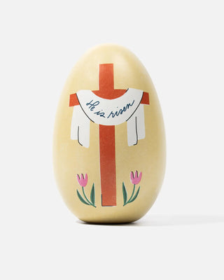 He is Risen Cross Easter Egg