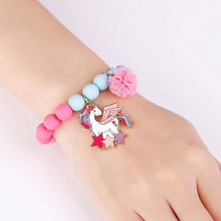 Unicorn Bracelet + Nail Sticker Gift Set