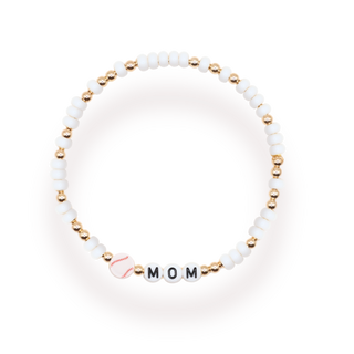 Baseball Mom Bracelet: Standard 6.75 / Gold