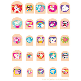 Unicorn Bracelet + Nail Sticker Gift Set