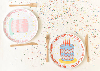 Happy Birthday Cake Melamine Dinner Plate