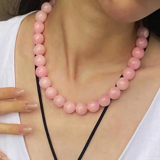 Vintage Natural Stone Crystal Beaded Necklace
