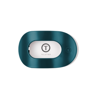 Teal With It Medium Flat Round Hair Clip