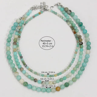 Mint Green Natural Stone Beaded Versatile Necklace