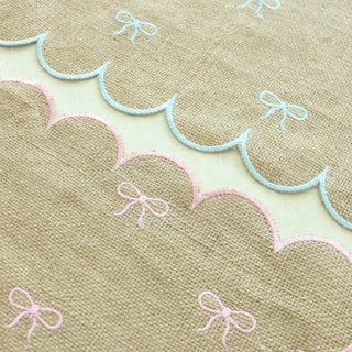 Rectangular Mini White Bows Placemats