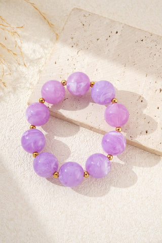 Marbled Resin Beaded Bracelet