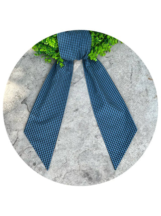 Black Gingham Check Sash