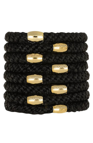 Grab & Go Pony, 8 Pack Hair Ties - Metallic Bead