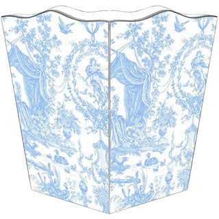 Blue Toile Wastepaper Basket