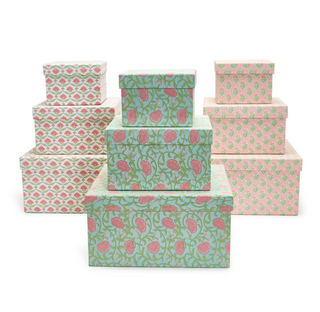 Floral Block Print Box