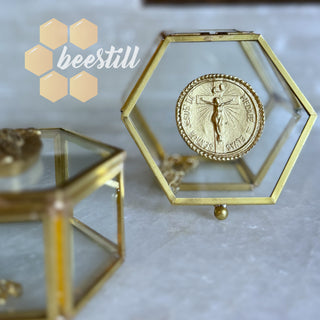 Crucifix Glass Jewelry Box