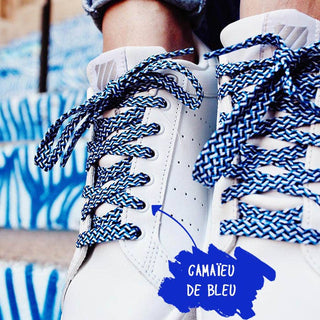 NAVY SHOELACES - BLUE