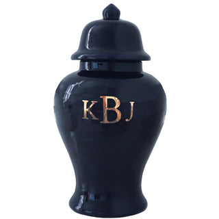 Classic Monogram Ginger Jars in 17 Colors | Wholesale: White / Large