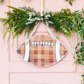 Gingham Football Door Hanger