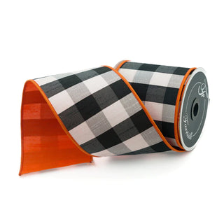 Orange and black gingham Ribbon