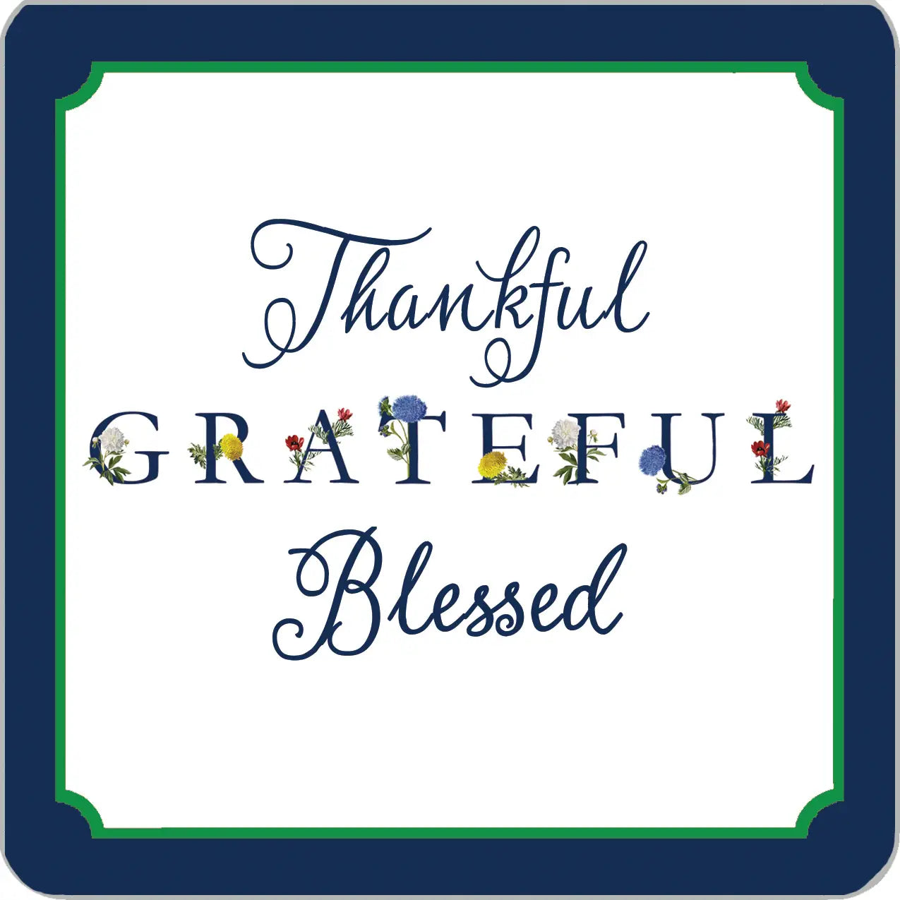 Thankful Grateful Paper Coasters