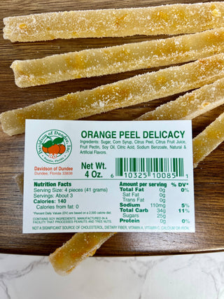 Florida Citrus Candy, Orange Peel Delicacy