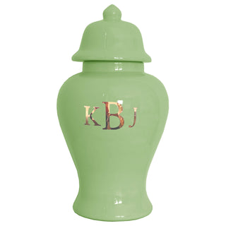 Classic Monogram Ginger Jars in 17 Colors | Wholesale: White / Large