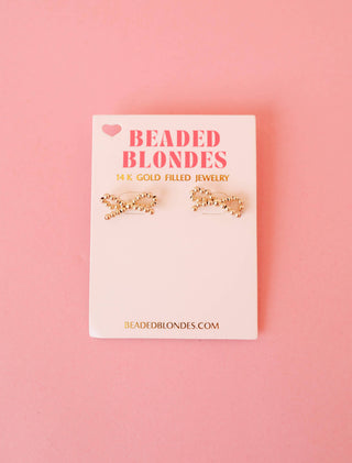 Gold Bow Earrings